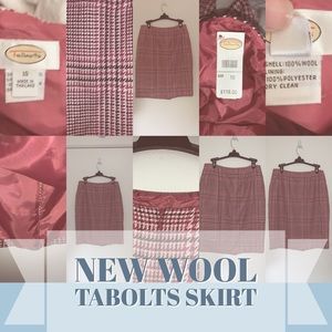 ⬇️$118 Talbots Vtg wool skirt sz 10 pink black❤️